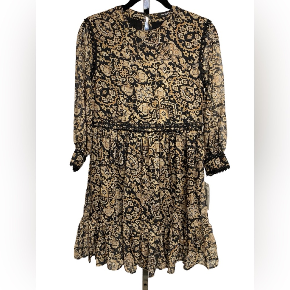 Area Stars Nordstrom long sleeve boho mini dress size small NEW